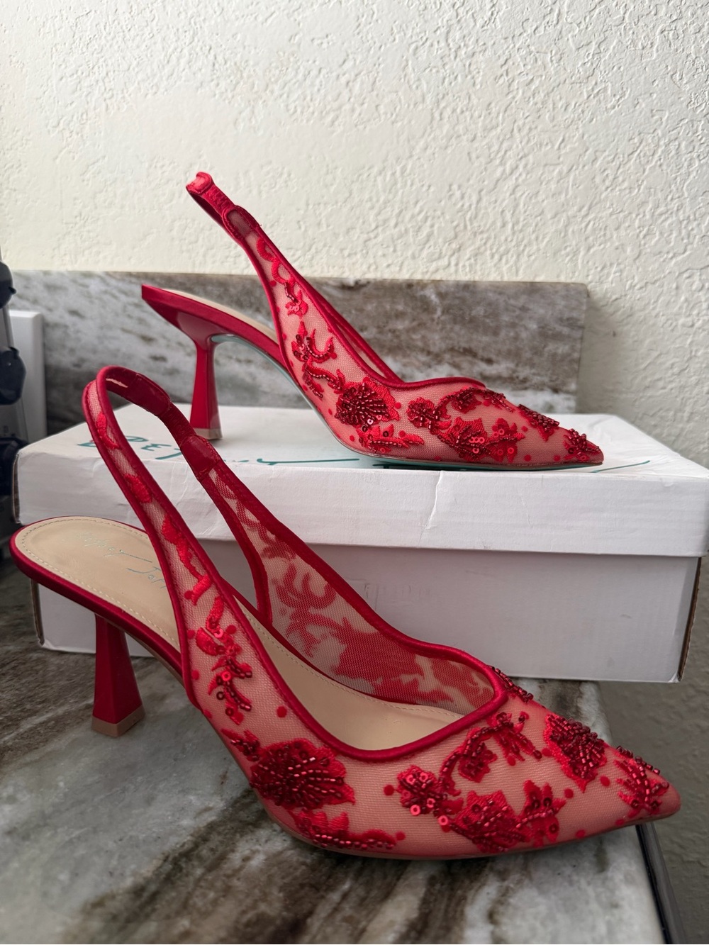 Betsey Johnson Nikki Red Heels
